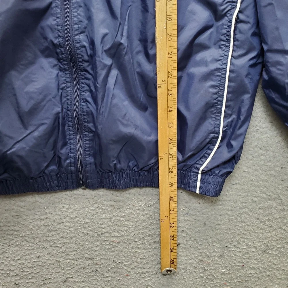 Nike Windbreaker Jacket Mens L Blue Mesh Lined Athletic Long Sleeve Full-Zip EUC